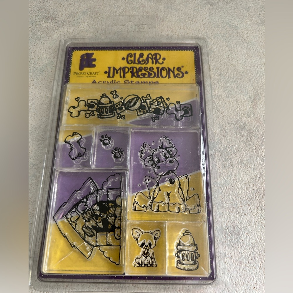 Provo Craft Clear Impressions Clear Acrylic Stamp Set